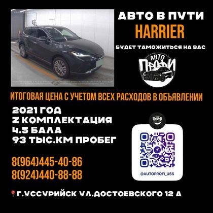  Toyota Harrier 2021